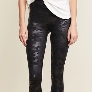 Spanx Camo Faux Leather Leggings